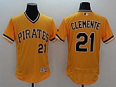 Pittsburgh Pirates #21 Roberto Clemente Yellow 2016 Flexbase Collection Stitched Jersey,baseball caps,new era cap wholesale,wholesale hats